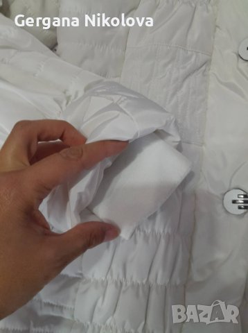 Дамско бяло яке с пух, снимка 3 - Якета - 38601547