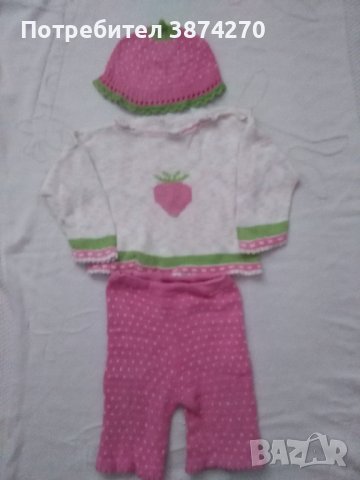 Лот kомплекти за бебе ръчно плетиво от 0 до 6 месеца