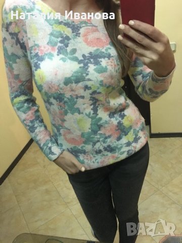 Дамска плетена блуза с флорални мотиви, снимка 9 - Блузи с дълъг ръкав и пуловери - 27657844