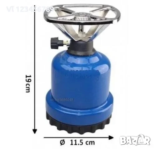 газов котлон метален+Бонус 2 бутилки пълнител 190 гр, снимка 2 - Газови котлони - 52121939