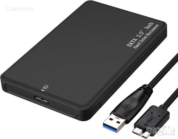 KUNOVA кутия за 2.5 "SATA SSD, HDD, USB 3.0 към SATA адаптер, UASP ускорение, снимка 1 - Други - 39593555