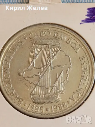 Монета 100 ескудос 1988г. Португалия Бертоломео Диас Велик откривател 24404, снимка 4 - Нумизматика и бонистика - 48388868