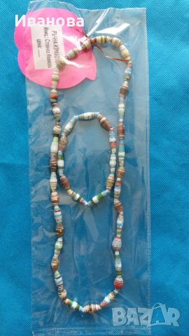 Ръчна изработка на бижута от хартия и квилинг  0.50лв лакирани са със декопажен лак, снимка 4 - Колиета, медальони, синджири - 28470263