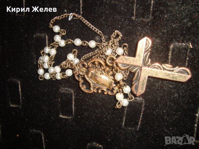КРАСИВО ВИНТИДЖ КОЛИЕ - БРОЕНИЦА с КРЪСТЧЕ и ИКОНКА 20883, снимка 9 - Колиета, медальони, синджири - 32241591