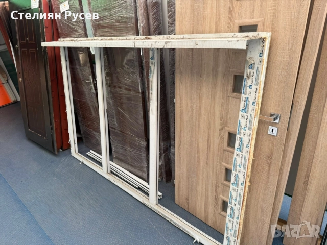 0211  ПВЦ PVC дограма прозорец 243 / 153см - цена 320 лв или 163.61 евро  smr  -  1 отваряем среден , снимка 2 - Дограми - 52272094