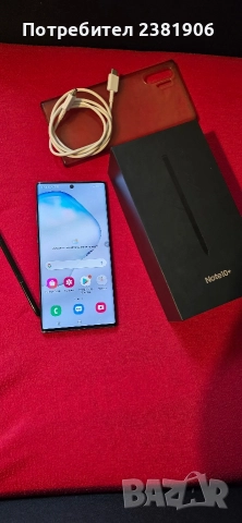 Samsung Galaxy Note10+ 256GB 12GB RAM Aura Black-Като нов!- ПЪЛЕН КОМПЛЕКТ!