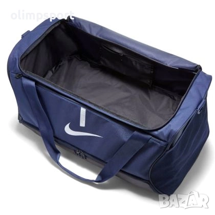 Спортен сак NIKE academy team, Син, 90 л с твърдо дъно от здрава и плътна текстилна материя., снимка 4 - Сакове - 52668979