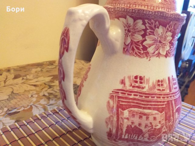 Английска порцеланова кана Coaching Taverns 1828 Royal Tudor Ware  Staffordshire England, снимка 8 - Аксесоари за кухня - 32807764