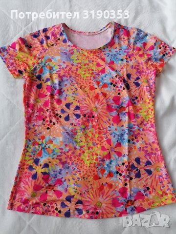 Дамска пъстра блуза, снимка 2 - Тениски - 40790216