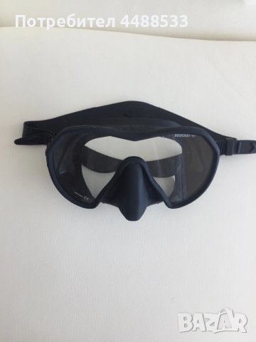 МАСКА ЗА ПОДВОДЕН ЛОВ И ФРИЙДАЙВИНГ BEUCHAT MAXLUX. ЧЕРНА, снимка 2 - Водни спортове - 50515441