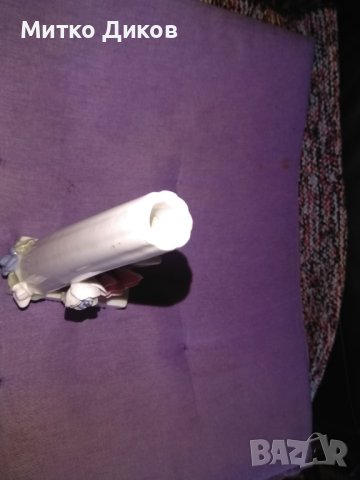  Свещник за една свещ-2 броя Роза Н-1080мм и фи 20мм порцелан и друг с храст фи 165мм и фи 20мм, снимка 11 - Декорация за дома - 43009568