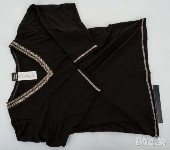 Черна дамска блуза с дълъг ръкав марка Violana , снимка 6 - Блузи с дълъг ръкав и пуловери - 32875747