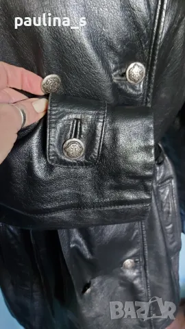 Два различни броя / Дамско двуредно яке / манто с вата, от естествена кожа , снимка 8 - Якета - 50335503