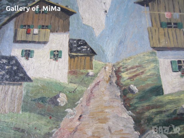  1947 - 2 картини планински пейзаж, подписани, снимка 4 - Картини - 28888514