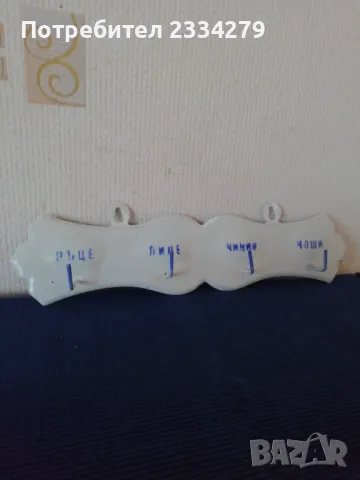 Стари емайлирана закачалка и табелка,,ОБРАЗЦОВ ДОМ", снимка 8 - Антикварни и старинни предмети - 50100009