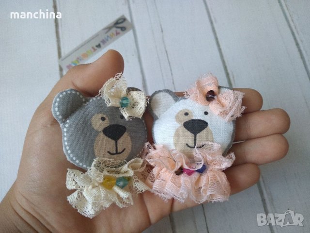 Текстилна брошка "Мечо", снимка 5 - Други - 33597661