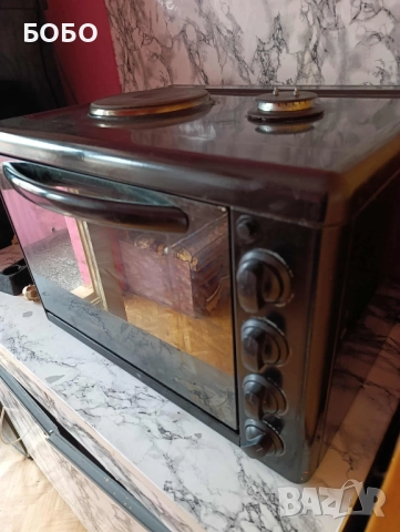 Готварска печка Елдом черна, снимка 2 - Печки, фурни - 52353560