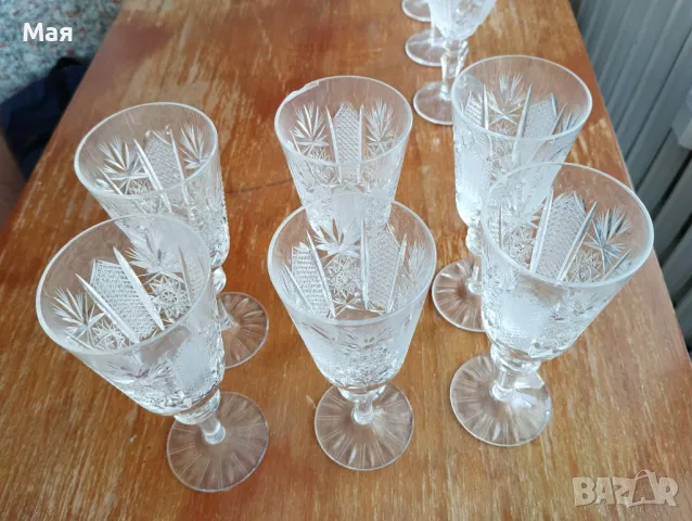 Кристални чаши за вино, снимка 7 - Чаши - 50370400