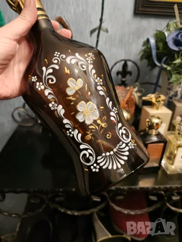 Шише за алкохол Мурано рисувано с позлата, снимка 2 - Декорация за дома - 48695326