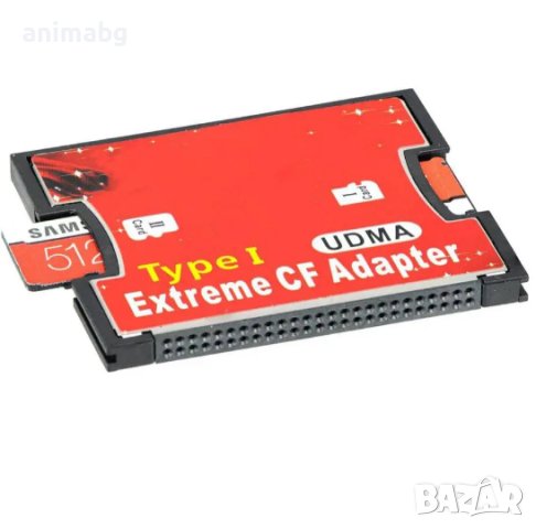 ANIMABG Високоскоростна Dual Micro SD, Конвектор на карти, Адаптер MicroSD към Compact Flash тип I, снимка 4 - Мрежови адаптери - 43844524