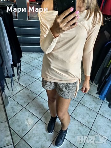 Pause Jeans туника с възел бежова, снимка 4 - Блузи с дълъг ръкав и пуловери - 26371018