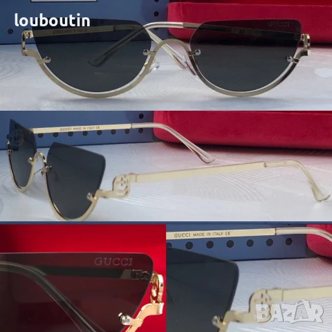 GUCCI дамски слънчеви очила 2 цвята черни кафяви , снимка 1