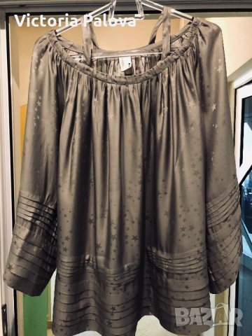 Прекрасна копринена блуза STAR JAQUARD, снимка 11 - Блузи с дълъг ръкав и пуловери - 27208543