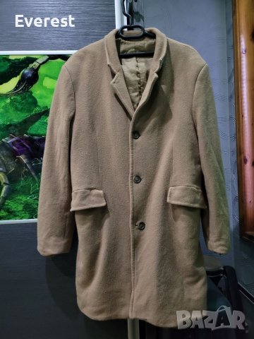 CONWELL вълнено бежево  мъжко палто, снимка 12 - Палта - 39267420