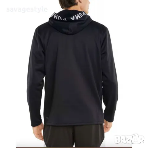 Мъжко спортно горнище PUMA Power Fleece Training Hoodie Black, снимка 2 - Спортни дрехи, екипи - 47574295