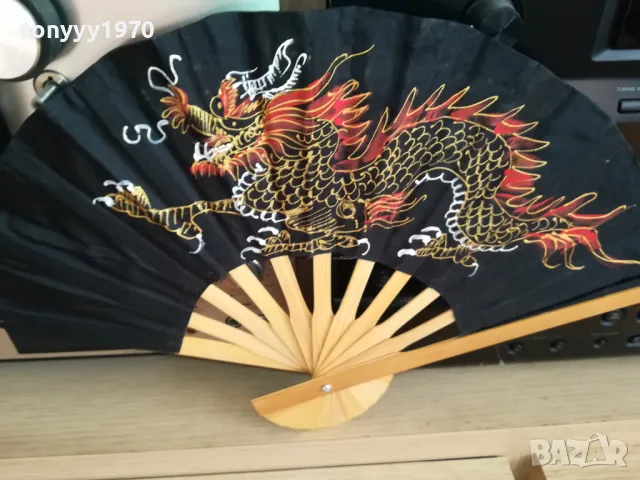 ЧЕРНО ВЕТРИЛО С ДРАКОН 42Х26СМ 1312241545, снимка 9 - Колекции - 48335492