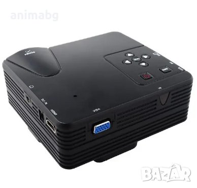 ANIMABG Мултимедиен мини LED проектор H80 възпроизвежда FULL HD 1920x1080, снимка 5 - Плейъри, домашно кино, прожектори - 44058692
