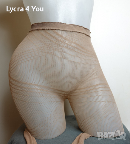 Minicci L размер чорапогащник в телесен цвят ситна мрежа, снимка 7 - Бельо - 36514218