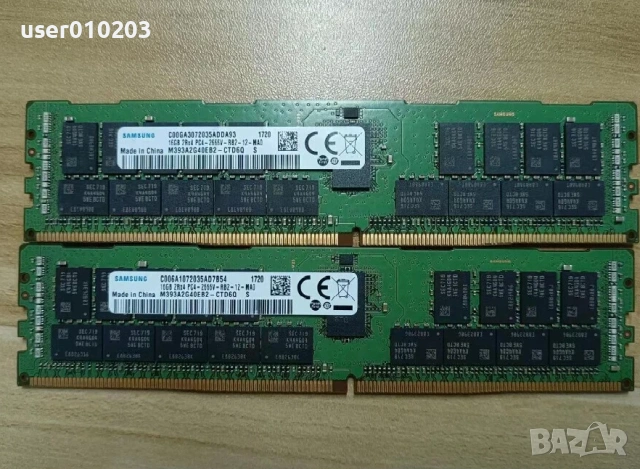 16GB ECC 2666Mhz Samsung - 8 броя еднакви за сървър