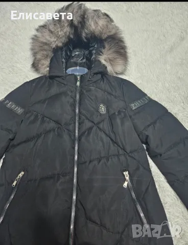 Дамско зимно модерно яке в черен цвят , снимка 3 - Якета - 47972898