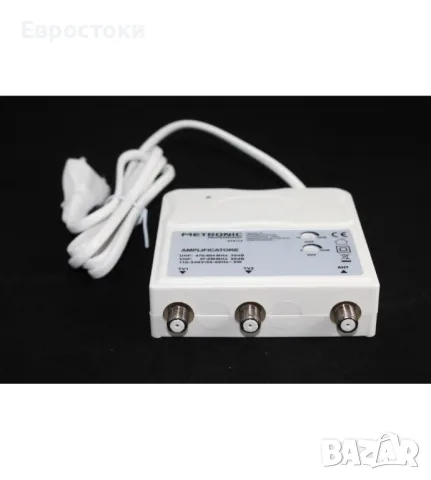 Metronic 414113 - VHF/UHF вътрешен телевизионен усилвател за DTT с LTE филтър, 5G съвместим, снимка 3 - Приемници и антени - 49605399