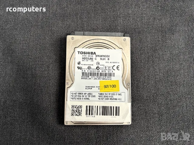 Хард диск TOSHIBA 640GB за лаптоп, снимка 1