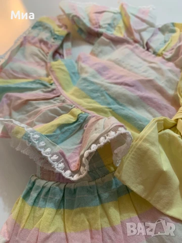 Бебешка цветна рокличка за момиченце Cumino kids wear, снимка 3 - Бебешки рокли - 50502182