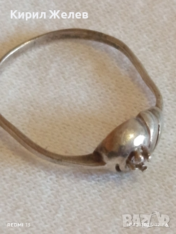 Винтидж сребърен пръстен майсторска изработка 49973, снимка 7 - Пръстени - 52720085