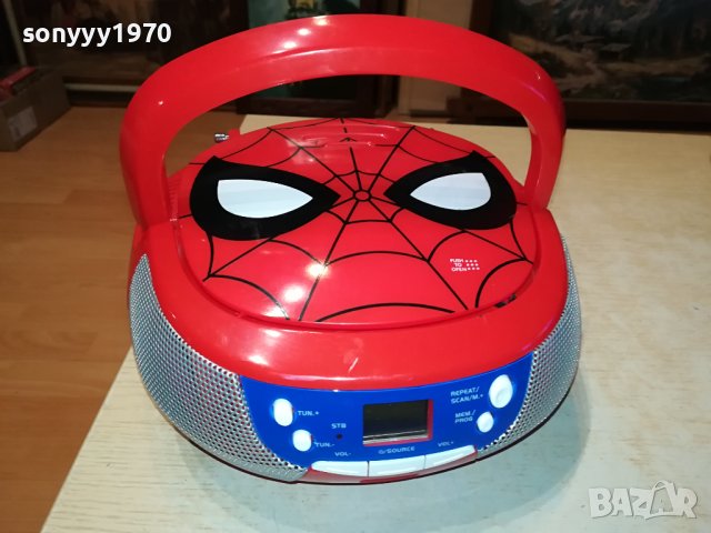 SPIDERMAN MARVEL EKIDS CD/RADIO/AUX-ВНОС SWISS 0401242003, снимка 2 - Радиокасетофони, транзистори - 43660755
