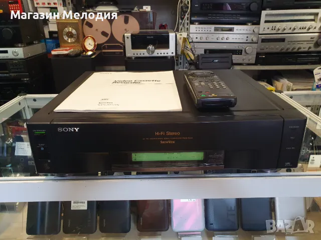 Записващо стерео видео SONY SLV-E90 Hi-Fi видеорекордер с дистанционно., снимка 2 - Плейъри, домашно кино, прожектори - 49721307