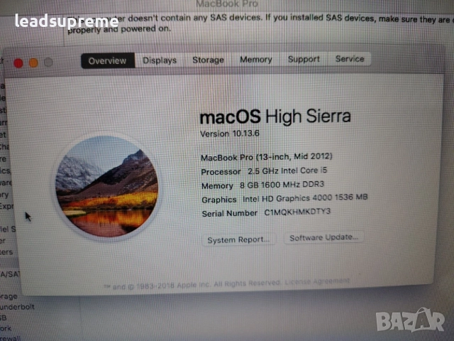 Macbook Pro 13 A1278 2012 i5 8gb 128gb SSD, снимка 2 - Лаптопи за работа - 52466196