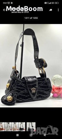 🦎🖤AURORA MINI-BLACK CROC дамска чанта🦎🖤, снимка 2 - Чанти - 43505348