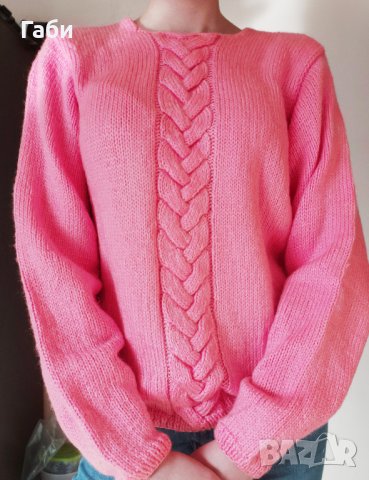 Ръчно плетена дамска блуза, снимка 5 - Блузи с дълъг ръкав и пуловери - 18762646