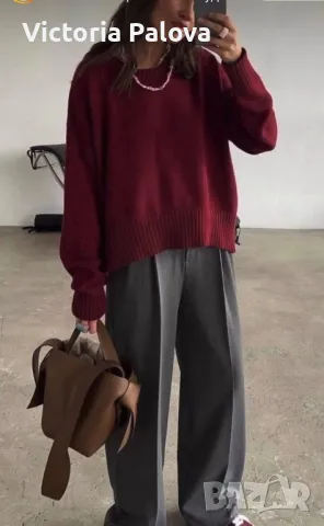 Обемен суитчър /худи HARVARD бордо унисекс, снимка 14 - Блузи с дълъг ръкав и пуловери - 49344713