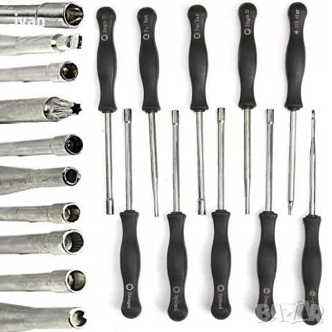 отвертки за регулиране на карбуратори + почистващи четки и калъф, , снимка 2 - Отвертки - 50298693