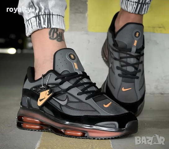 Мъжки маратонки NIKE N27 INI Цвят Сиво и Оранжево, снимка 2 - Маратонки - 51635347