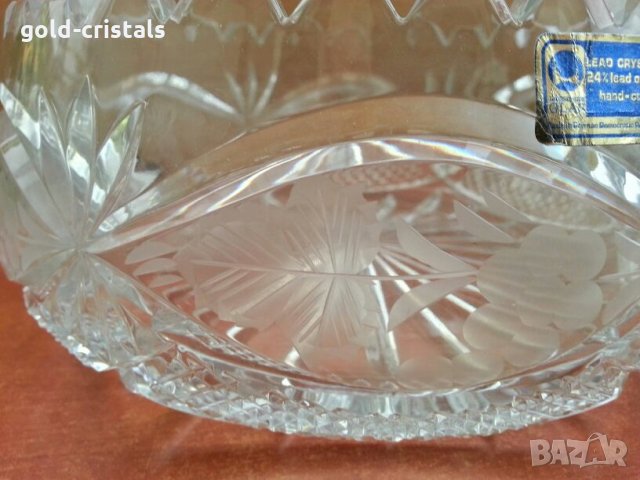 Кристална купа  фруктиера , снимка 6 - Антикварни и старинни предмети - 27459099