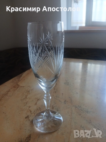 Кристални чаши за шампанско и вино 