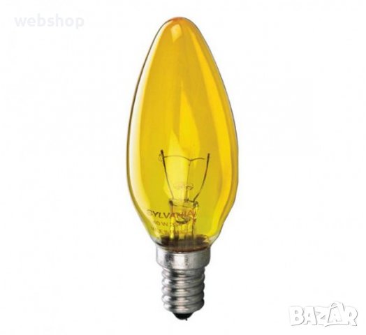 Лампа свещ, оранжева , жълта, синя, зелена , червена, цокъл E14, 220V, 40W, снимка 4 - Крушки - 37094925