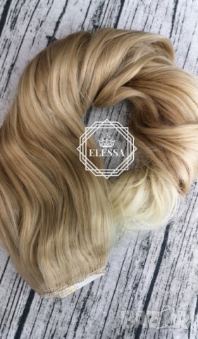 HAIR EXTENSIONS ELESSA - Натурални Екстеншъни Комплект от 200 грама Коса / 65 см Код С231, снимка 4 - Аксесоари за коса - 26308815